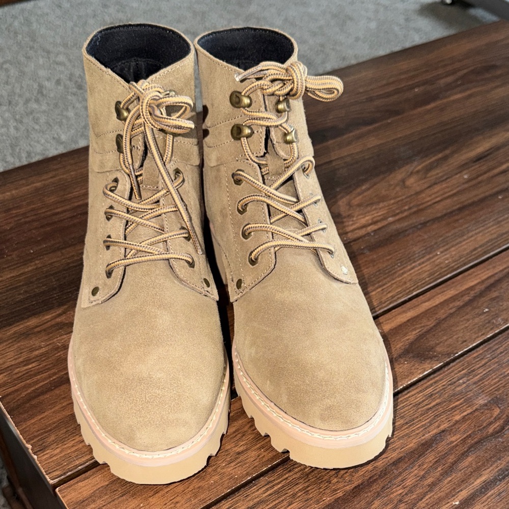 PROPET DAKOTA WORK BOOT Tan Suede LEATHER Boots 9 M